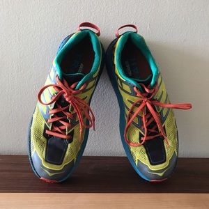 hoka one one neon hiking trail speedgoat sneakers